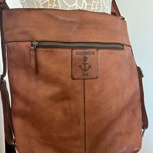 Harbour 2nd Cognac Leather shoulder bag/ convertible backpack Bag.